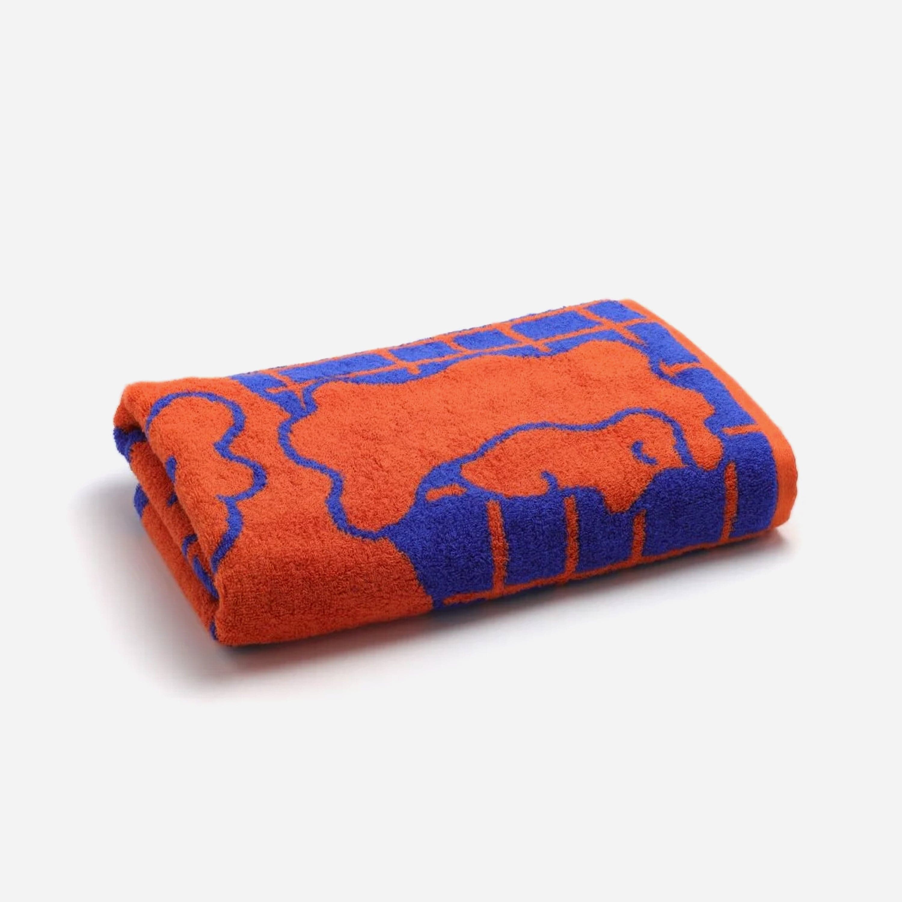 "Bunch of Flowers" Bath Towel - hausmarkt-watanabe-pile-bunch-of-flowers-bath-towel-blue-1