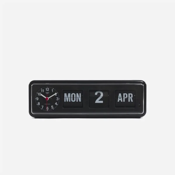 TWEMCO Calendar Flip Clock BQ-38 Black