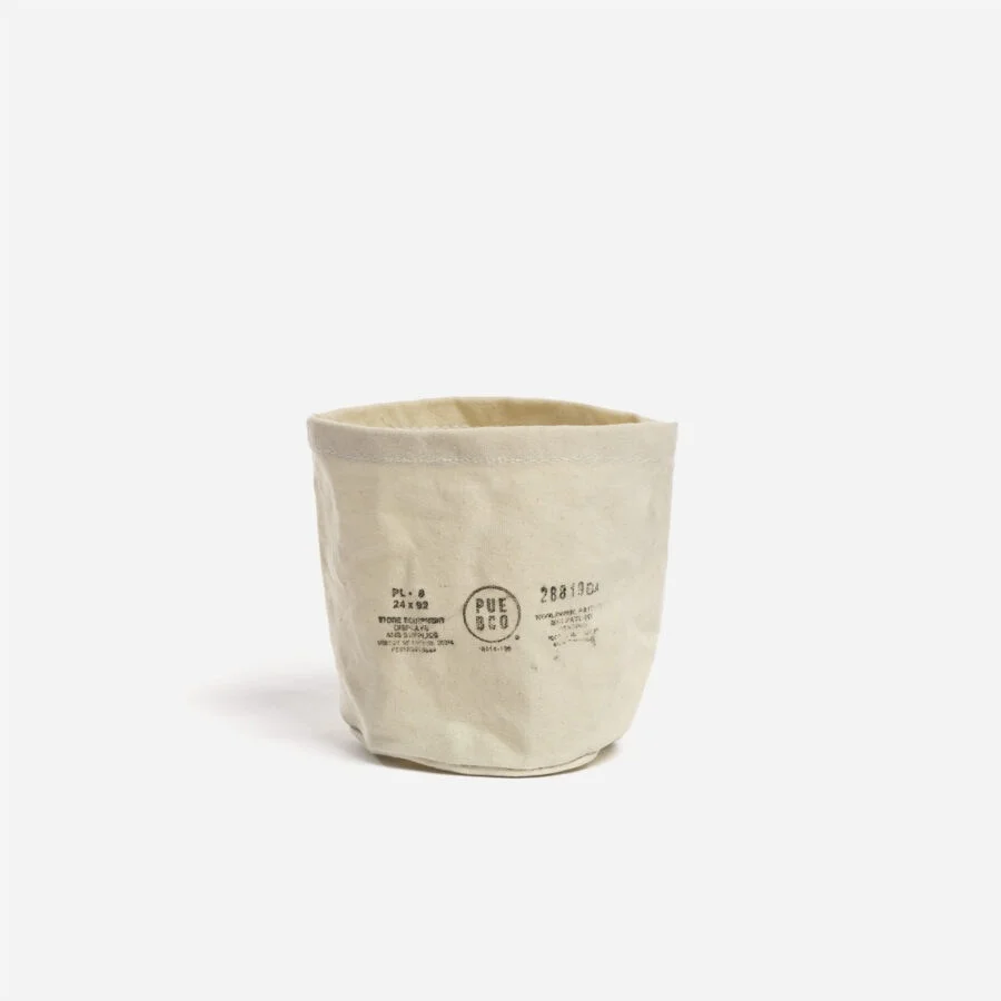 PUEBCO Canvas Pot Cover Small Off White