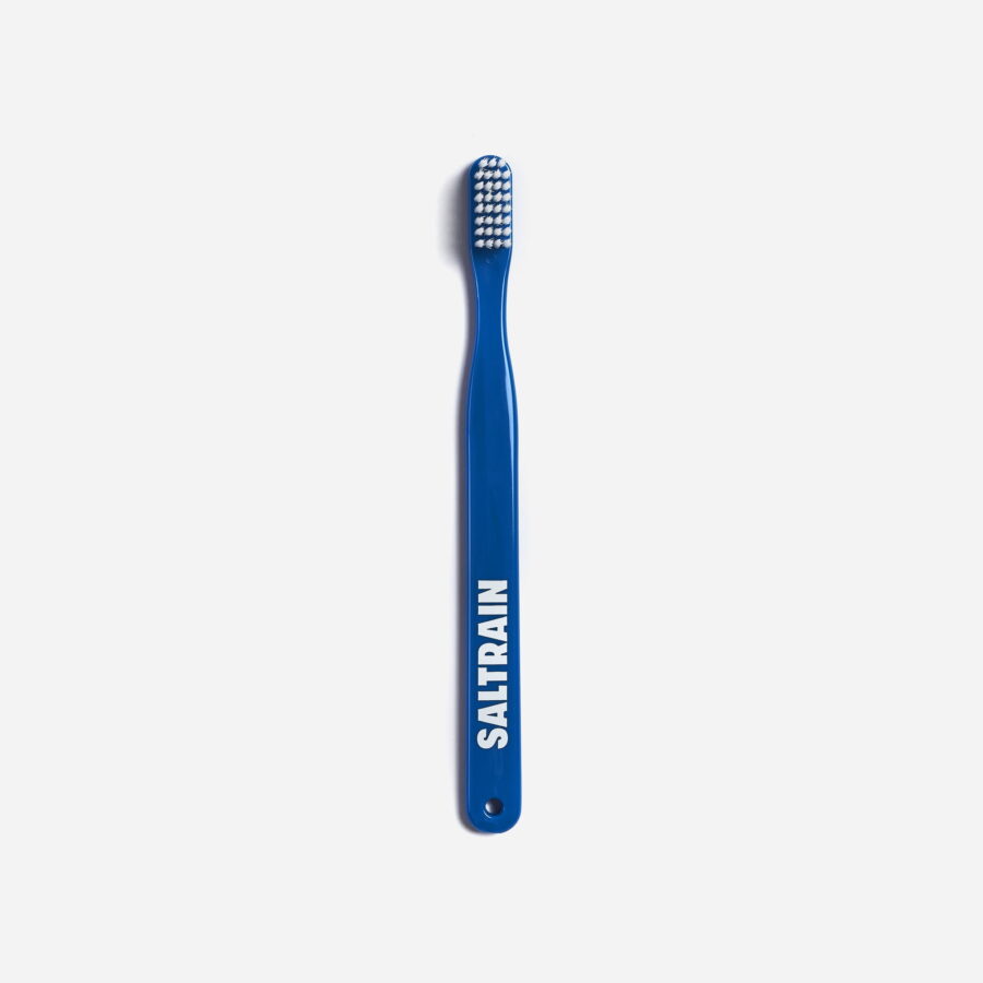 Saltrain blue and white toothbrush