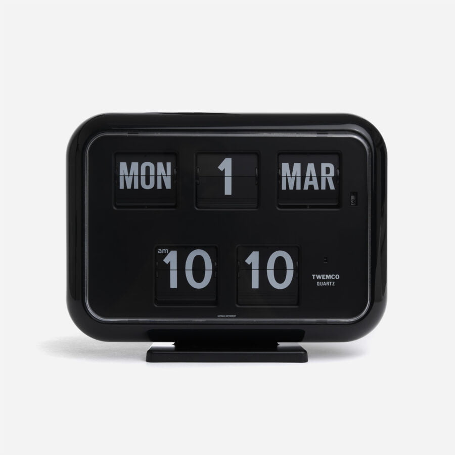 Twemco Calendar Flip Clock QD-35 Black