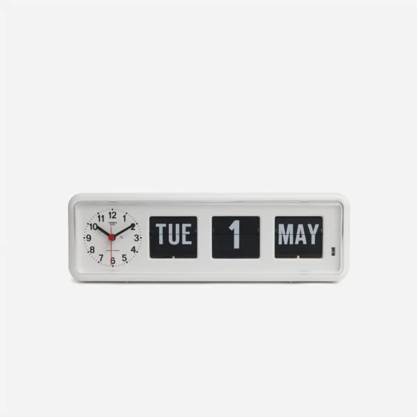 TWEMCO Calendar Flip Clock BQ 38 in White
