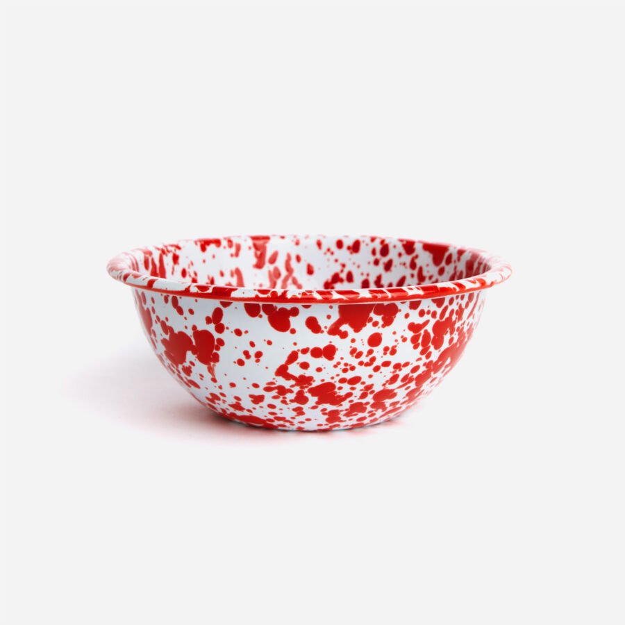 Crow Canyon Splatter Cereal Bowl Red