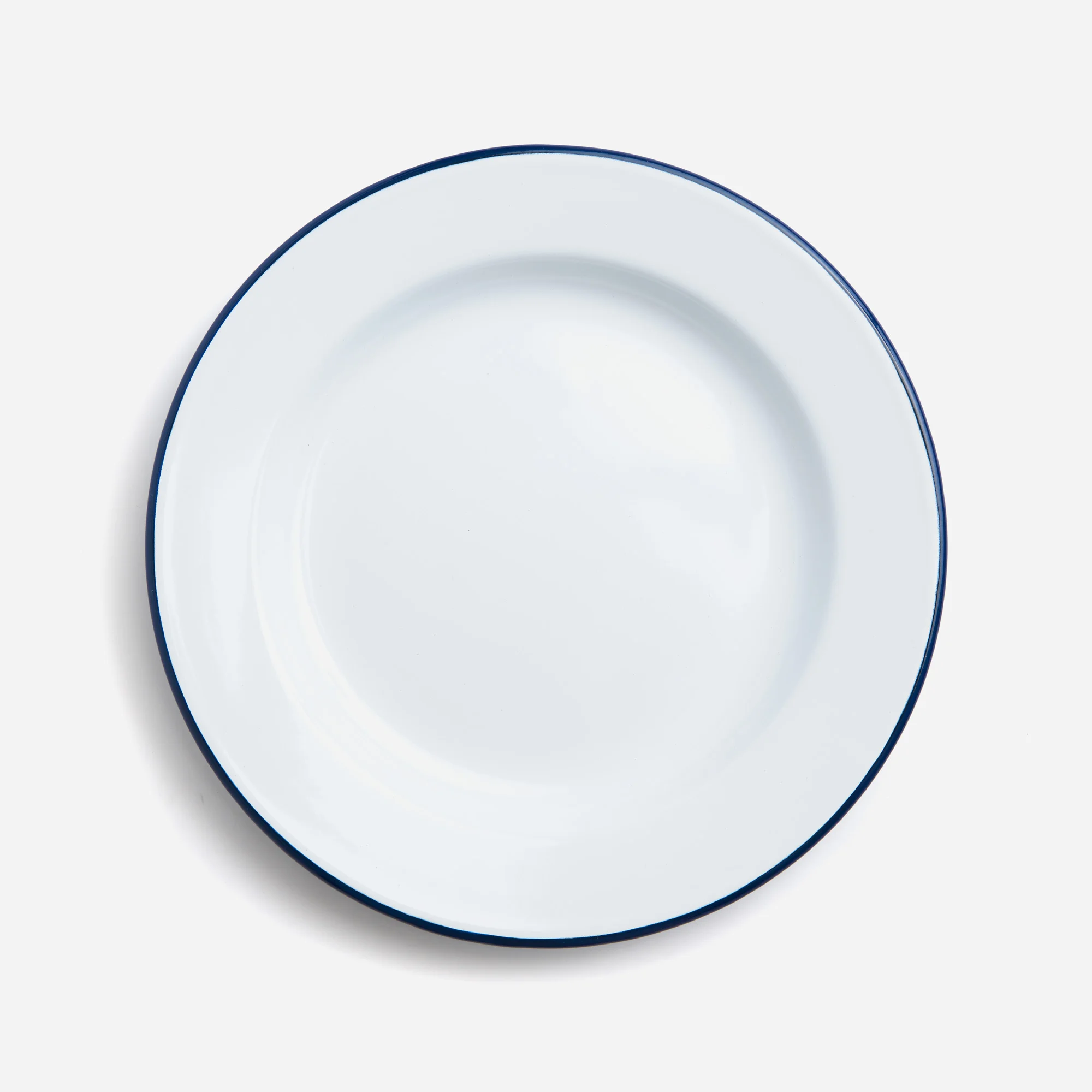 Crow Canyon Vintage Enamel Dinner Plate Blue