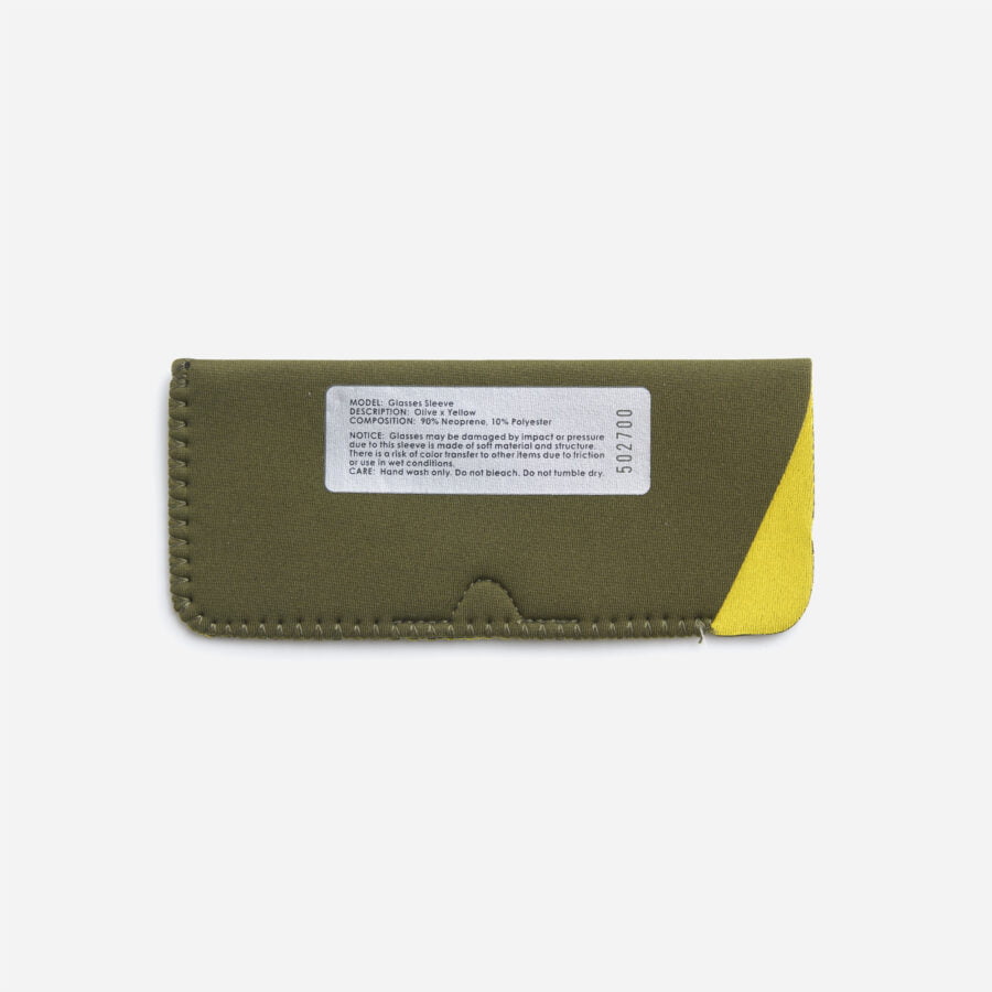 PUEBCO Glasses Sleeve Olive & Yellow
