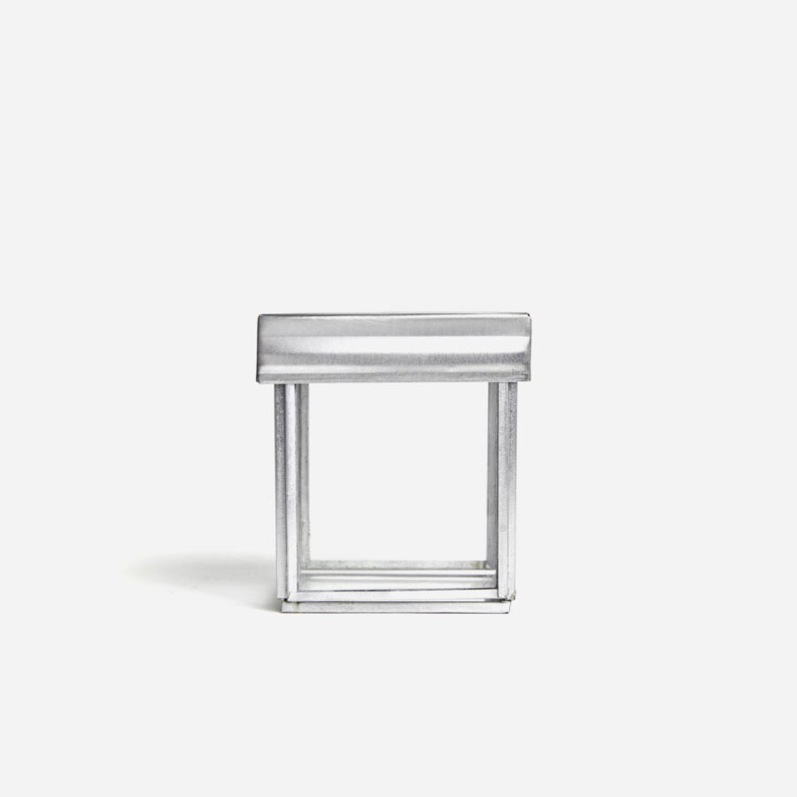 Glass Box with Recycle Steel Lid Cotton Swab