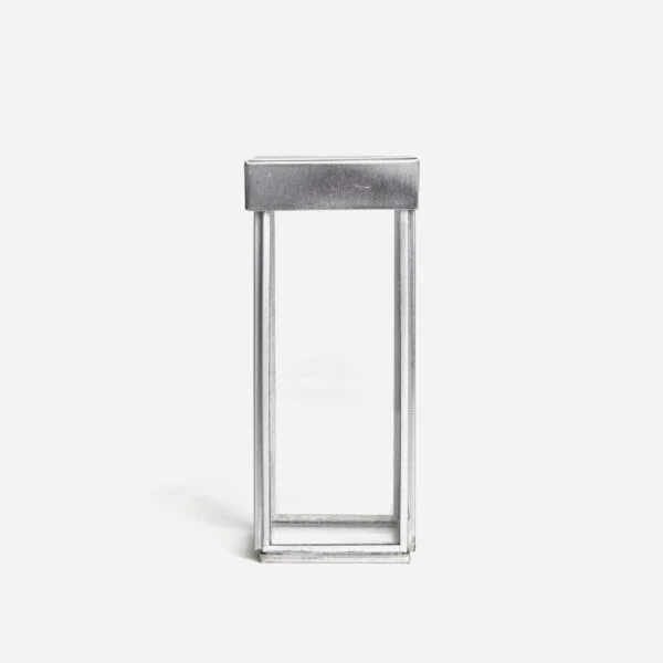 PUEBCO Glass Box with Recycle Steel Lid Pen Stand